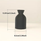 Elegant Black Plastic Vase - Boho Chic Decorative Centerpiece for Home, Office, and Living Room
